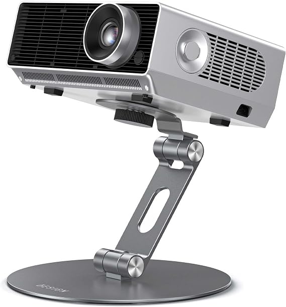 BESIGN PS01 Projector Foldable Mount Stand, Angle Adjustable Projector Stand with 1/4 inch Mounting Screw