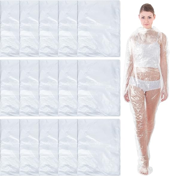 20 Pcs Disposable Body Wraps PE Sauna Bath Suit Plastic Body Sauna Wrap for Spa Bathtub Men Women Weight Loss Detox