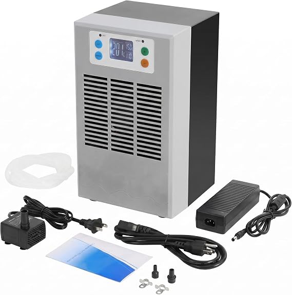 Aquarium Chiller, Water Chiller for Fish Tank, Aquarium Cooler for Coral Reef, Cold Plunge Chiller for Hydroponics, Aquarium Water Chiller, 30L/7.93GAL