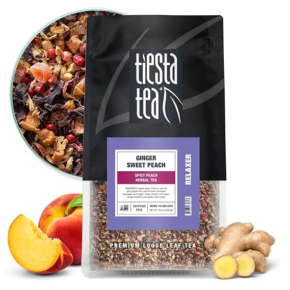 Tiesta Tea - Ginger Sweet Peach, Spicy Peach Herbal Tea, Tranquility Blend
