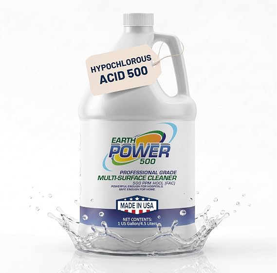 Earth Power Hypochlorous Acid 500 PPM Multipurpose Cleaner 1 Gallon