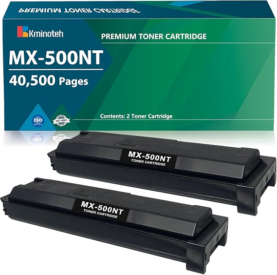 MX-500NT Toner Replacement for Sharp MX-500NT Black Toner Cartridge Compatible for Sharp MX-M283N MX-M363N MX-M363U MX-M453N MX-M453U MX-M503N MX-M503U Printers (2PACK, 40500 Pages)