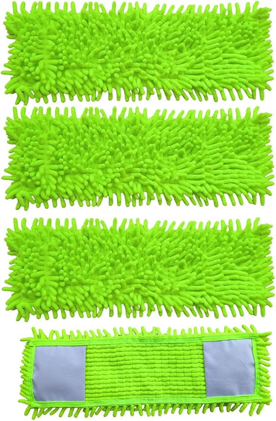 4 Pack Reusable Mop Pads Compatible with 3M Scotch-Brite M-005 Floor Mops, Wet or Dry Use , Fit for Folding mop 15 in*3.9 in Head