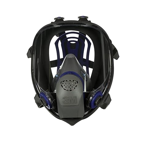3M Ultimate FX Full Facepiece Reusable Respirator FF-402, NIOSH, ANSI, Med | Six-Strap Harness, for a Secure Comfortable Fit, Cool Flow Valve, Passive Speaking Diaphragm
