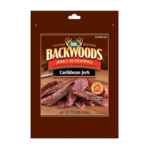 LEM Products Backwoods Caribbean Jerk Jerky Seasoning, 21.3 oz Packet