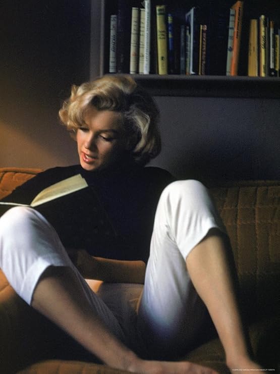 Wall Premium Photographic Print Marilyn Monroe Reading at Home by Alfred Eisenstaedt, 12" x 16"