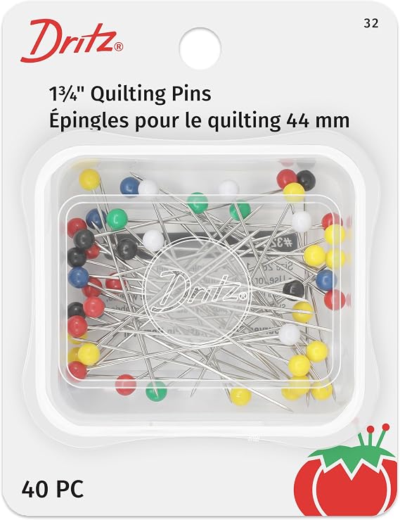 Dritz 32 Quilting Pins, Yellow, 1-3/4-Inch (40-Count)