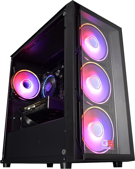 Gaming PC Desktop - Intel i7 12700F, Nvidia RTX 3050 6GB Graphics, 1TB Kingston M.2 NVMe SSD, 32GB DDR5, 600Mb Wi-Fi, Windows 11 Home