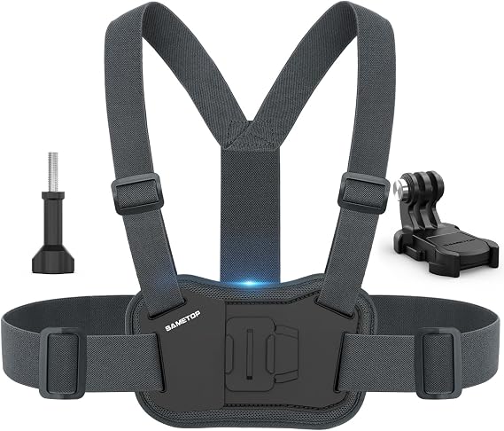 Chest Strap Chest Mount for GoPro Action Cameras For Go Pro Hero 13 12 11 10 9 8 7 6 5 Session Max Mission DJI Osmo Action Cameras Combines Stable and Comfort Performance
