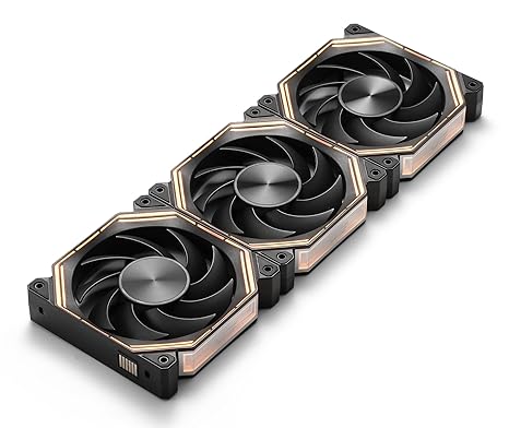 darkFlash INF34 120MM PC Case Fan, Daisy-Chain, up to 2000RPM Cooling, 4-Pin PWM, ARGB CPU Cooling Computer Fan, 3 Pack (Forward, Black)