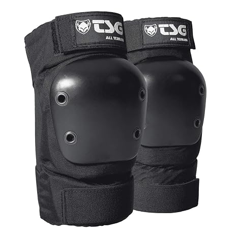 TSG Elbowpad All Terrain Protective Pad, Skateboarding, Hardshell, EVA Foam, PE Knee Pads, Pre Shaped, Horseshoe, Tear Resistant Nylon, 360 Degree Top Strap, Pull Over, Swiss, Black