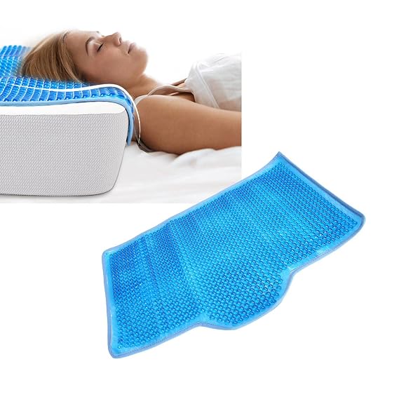 Cooling Gel Pillow Mat, Breathable Ergonomic Pillow Pad with Honeycomb Gel, Soft Summer Cooling Cushion for Neck Support, Non-Slip & Washable, 6039cm for Home & Salon