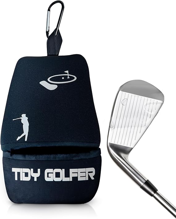Golf Club & Ball Cleaner, Iron Cleaner, Golf Ball Cleaner , Two in one Golf Iron and Ball Cleaner portable, Washable (Waterproof Neoprene)