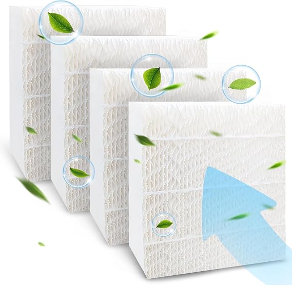 4-Pack 1043 SuperWick Humidifier Filter Replacement for Essick AirCare EP9500 EP9700 EP9800 EP9R500 EP9R800 821000 826000 826800 831000, and Bemis Space Saver 800 8000 Super Wick Humidifiers