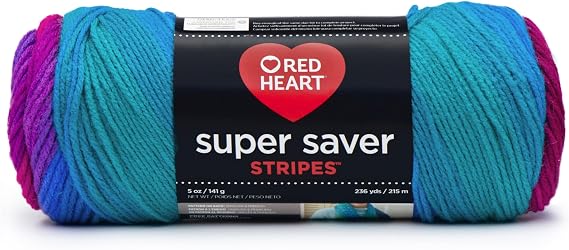 Red Heart Yarn Super Saver Stripes Polo Stripe
