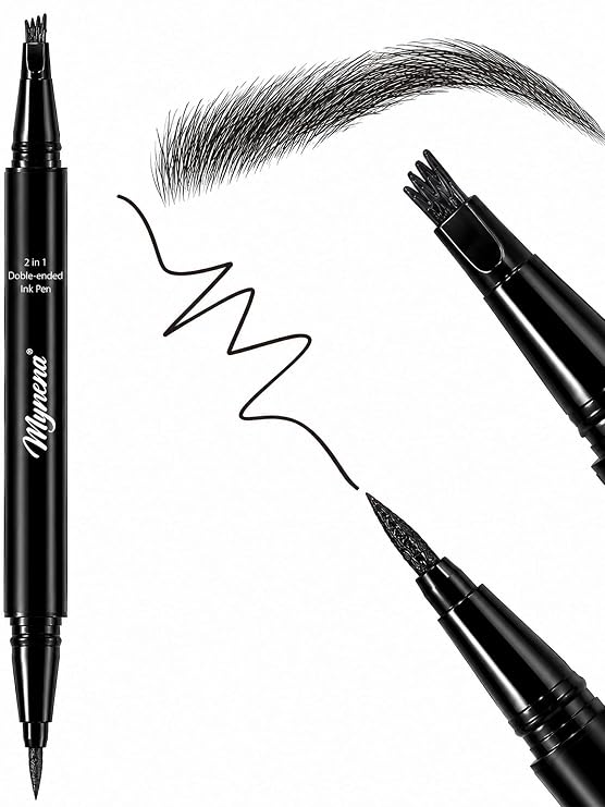 Waterproof Microblading Eyebrow and Eyeliner Pen, Black