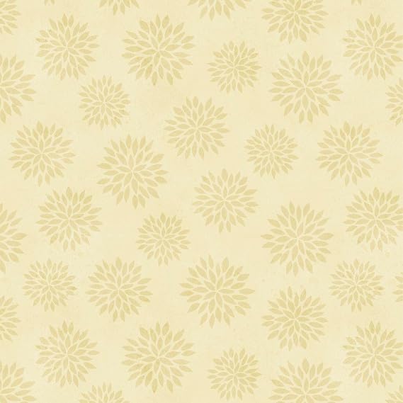 Sunflower Splendor Tonal Flowers Cream Yardage