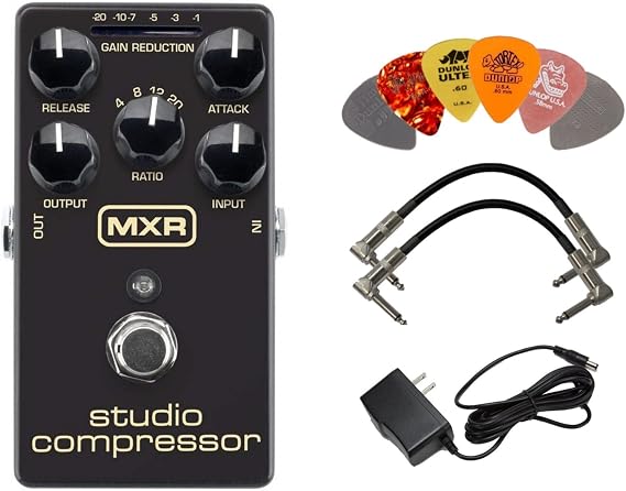 MXR M76 Studio Compressor Analog Guitar Effect Pedal + Cables