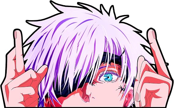 2pcs 5.1" Anime Car Stickers, Vinyl Bumper Window Decals for Trucks Motorcycle Laptop Skateboard Guitar Travel Case Sticker Room Door Luggage Stickers