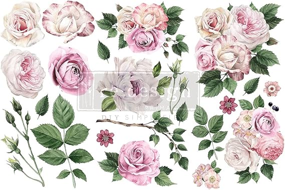 Re-Design by Prima Decor Transfers 6" x 12" Delicate Roses