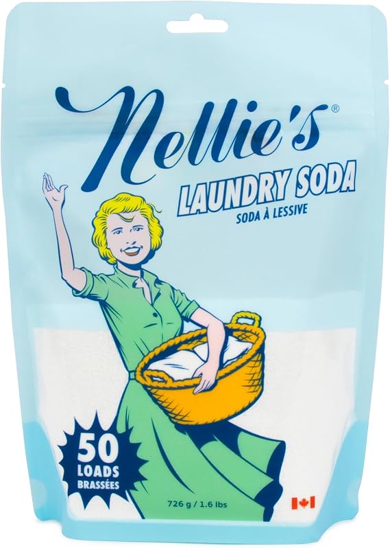 Nellie's Laundry Soda | Fragrance-Free Powder Laundry Detergent | 50 Loads