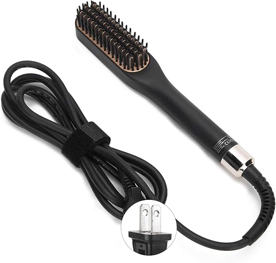 Beard Straightener for Men - Heated Beard Brush Comb for Short to Medium Beards - Costume Accessories and Grooming Gifts for Men (US Plug)