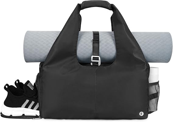 Sportsnew Sports Bag Yoga Bag with Yoga Mat Strap Shoe Compartment Bottle Compartment