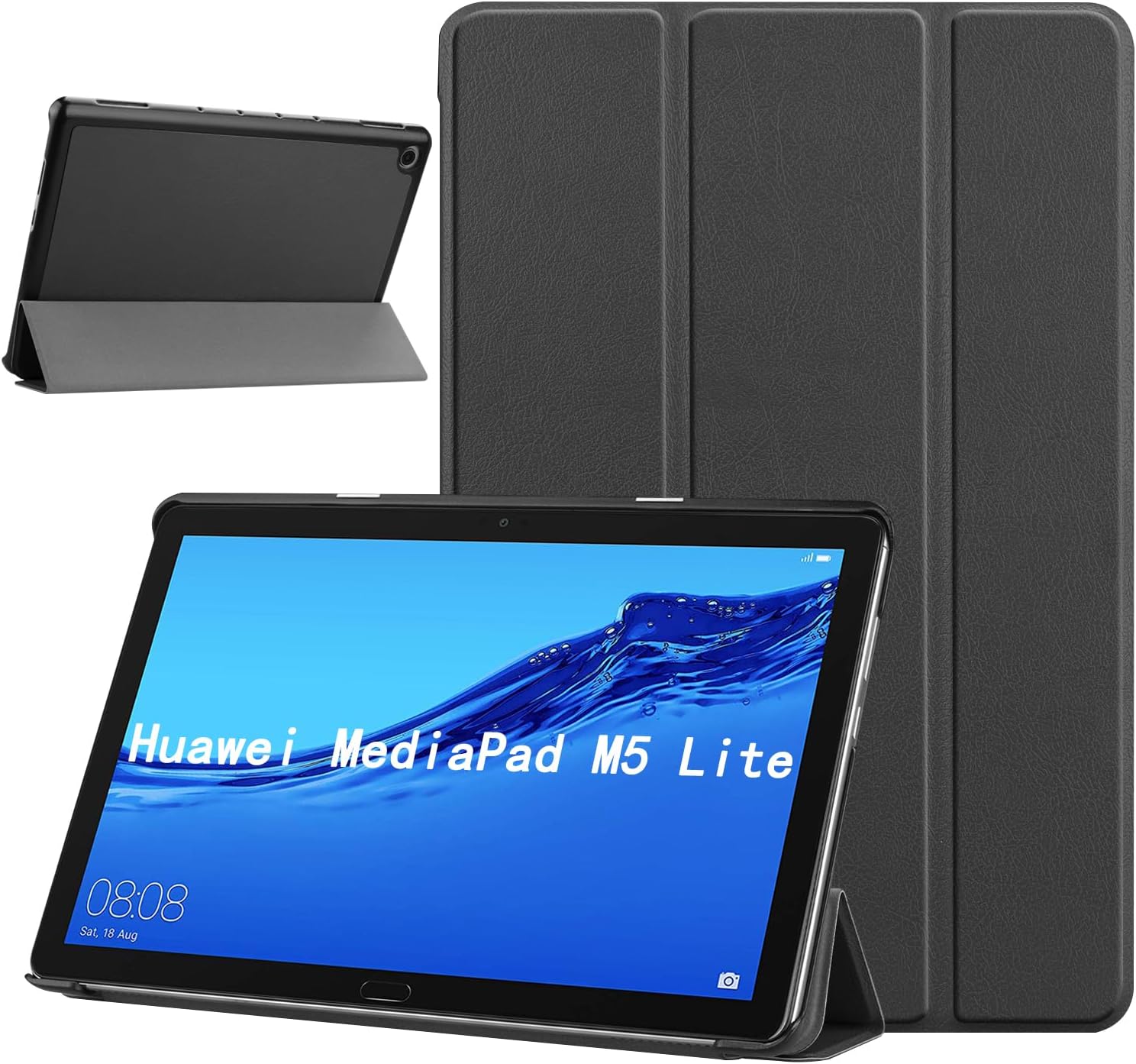 Huawei MediaPad M5 Lite Case 8 Inch for Mediapad M5 LiteJDN2-W09JDN2-L09 Case New Model Cover with Stand Function Protective Case Trifold Thin Premium PU Leather Full Protection Compatible with