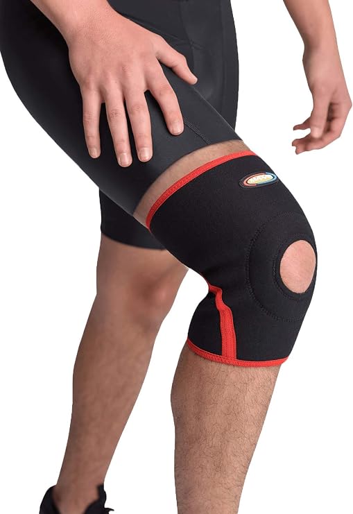 MAXAR Airprene Bio-Magnetic Knee Sleeve Compression Brace for Men & Women,Black,Medium,M BMK-219 M