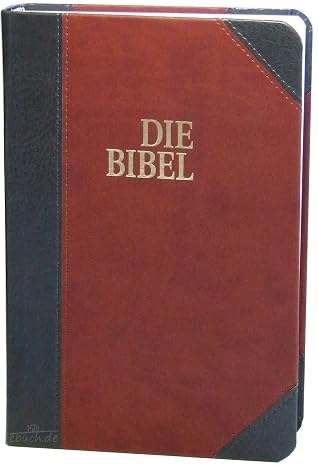 German Bible Die Bibel, Schlachter 2000, 2-toned Brown and Black, leather-soft, Contemporary Bible