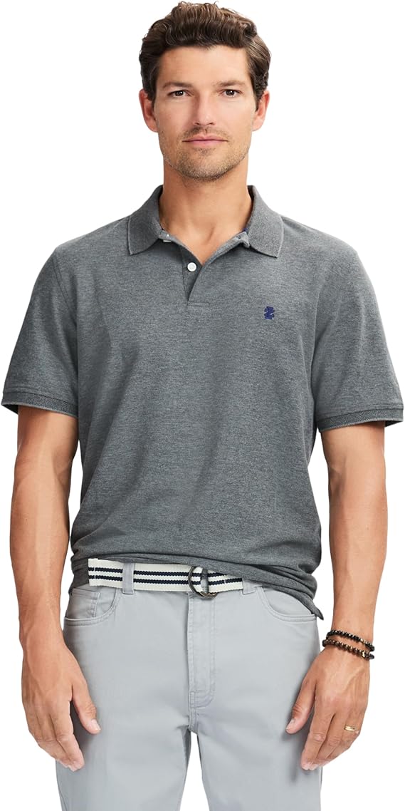 Izod Men's Advantage Performance Short Sleeve Fashion Polo Shirt
