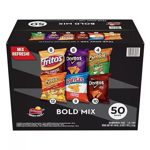 Frito Lay Bold Mix Variety Pack Chips (50 Count)