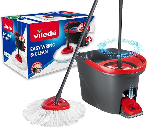 Vileda VLDTurbo Turbo Pedal Cleaning Set, Black, 29.6 x 48.6 x 29.3 cm