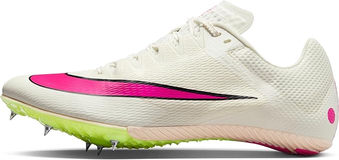 Nike Rival Sprint Track & Field Sprinting Spikes (DC8753-101, Sail/Light Lemon Twist/Guava Ice/Fierce Pink) Size 11.5