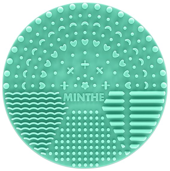 MINTHETM Makeup Brush Cleaner Mat | 2 Pack | Silicone Make up Cleaning Pad