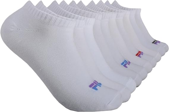 Fila Womens No Show Ankle Socks, Womens Athletic Socks, Multi Pack