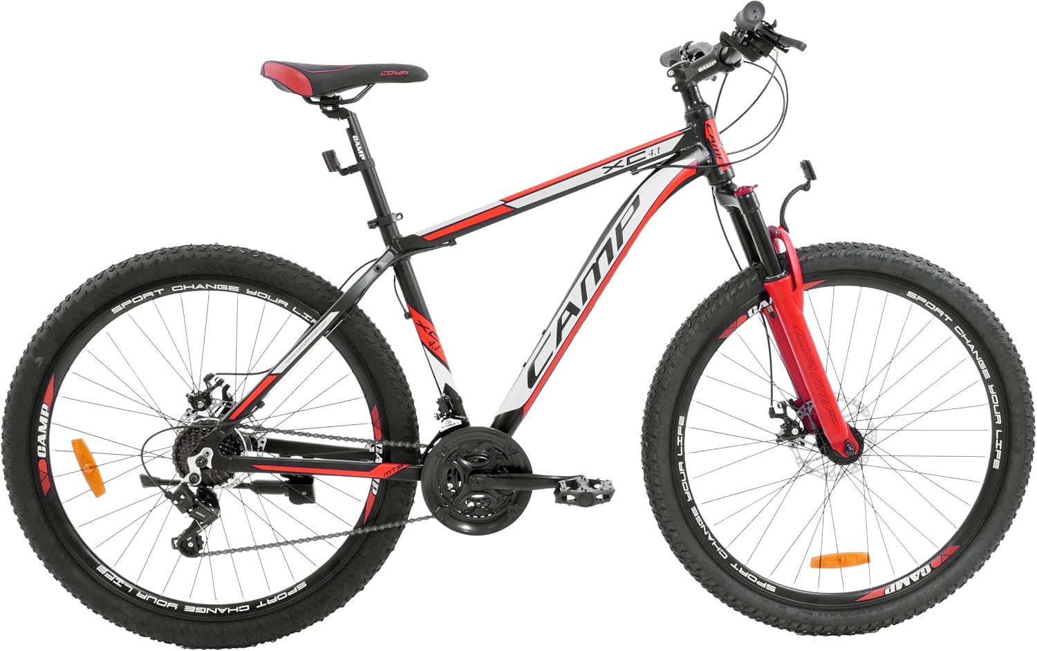 Bisiklet Camp XC 4.1 27,5 Jant 18 Kadro Shimano ST-EF41 – 21 Vites – Mekanik Disk Fren – Kırmızı