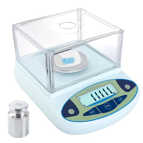 FOUR E'S SCIENTIFIC Lab Scale 300g x 0.001g Accuracy with Windshield | Analytical Balance, 10 Weighing Modes, Tare, Counting & Calibration Functions, for Lab, Jewelry, Kitchen Use