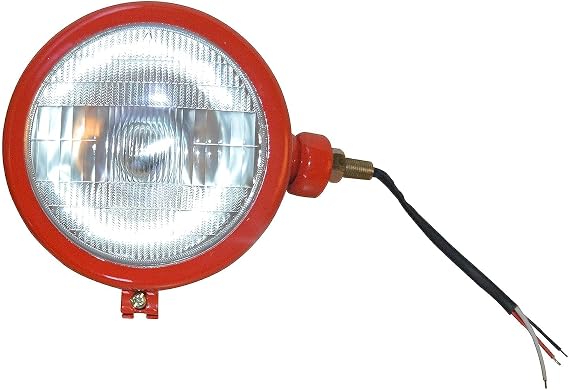 Red Massey Ferguson Tractor Lights Headlights Assemblies 12v Bulbs for David Brown 700 800 900 1200 1400 Series 35 35X 65 765 Case/IH Tractor B250 B275 B414 B444 Left Side