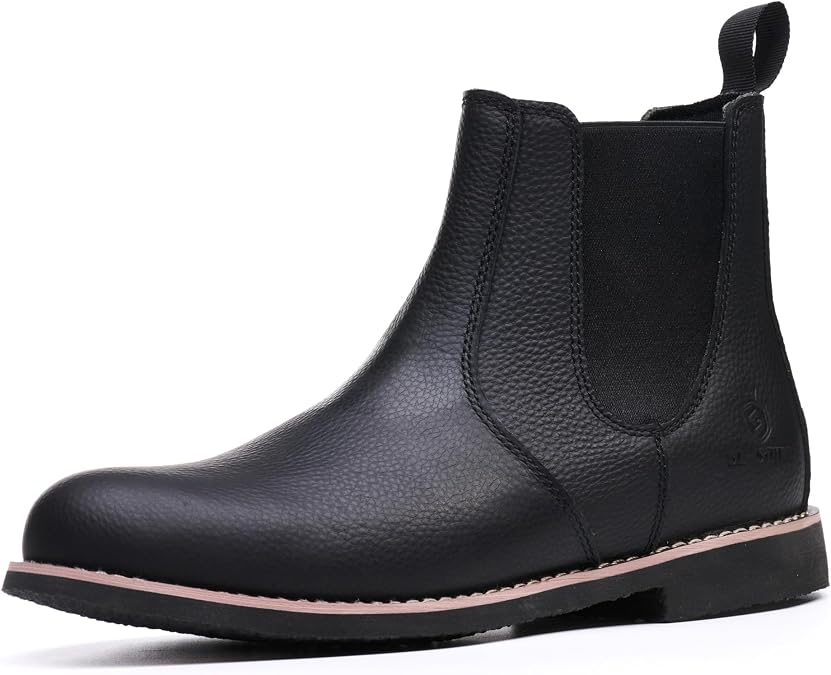 Herren Handgefertigte Klassische Chelsea-Stiefel Aus Echtem Rindsleder Slip On Mode