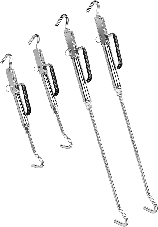 Heavy Duty Truck Camper Tie Downs Turnbuckles, Premium Turnbuckle Tie Down Set for Slide-in Camper, Designed for Truck Camper Tie Downs