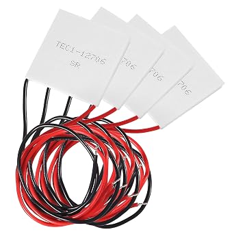 4PCS TEC1-12706 Thermoelectric Cooler TEC1-12706 Semiconductor Refrigeration Tablets 12V 6A Heatsink 40x40MM