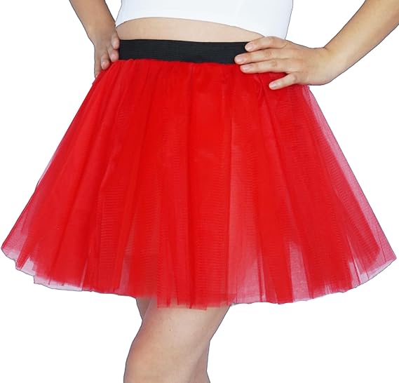 Women's Teen Adult Tutu Skirt Elastic 5-Layered Tulle Skirt Women Short Dance Ballet Dress Halloween Running Tutu