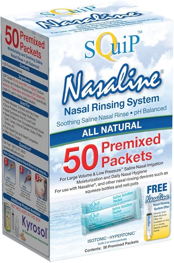Squip Nasaline Salt 50 Pre-mixed saline packets