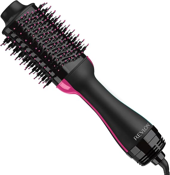 Revlon RVDR5222E2 One-Step Hair Dryer & Volumizer Hot Air Brush, Black/Pink