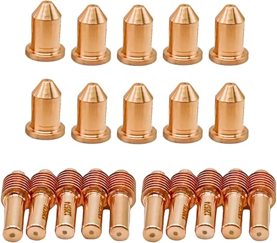 10Pcs 120574 Electrode and 10Pcs 120606 Nozzle for Hypertherm PMX 600 800 900 Plasma Consumables