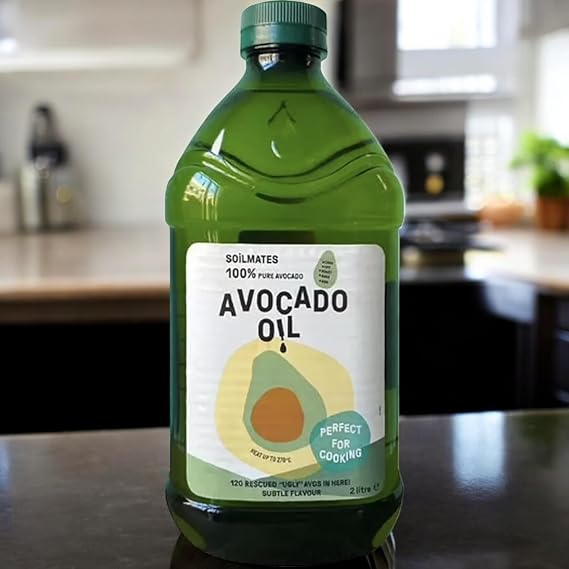 Soilmate 100% Pure Avocado Oil - 2 Litre | Ideal for Cooking, Frying & Roasting