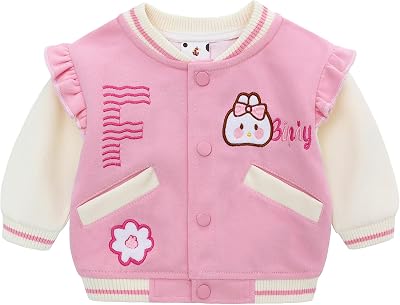 famuka Baby Girl Cotton Coat Toddlers Rabbit Jackets Casual Outerwear