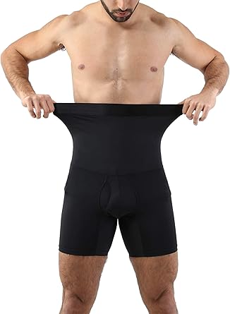 Kewlioo Men's Girdle Compression Shorts with Instant Slimming Effect & Breathable Fabric - High Waist Body Shaper Shorts