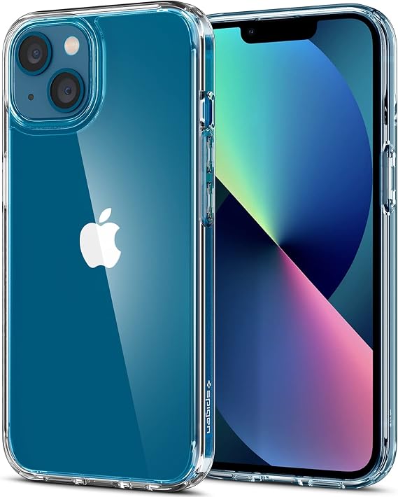 Spigen Ultra Hybrid Case for iPhone 13 - Crystal Clear | Anti-Yellowing Crystal Clarity, Qi Wireless Charge Ready, Patented Air Cushion, MIL-STD-810H Military-Grade Drop Protection